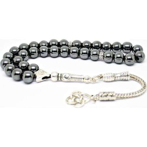 Flagellate Tassels Hematite Stone Rosary Real Natural Stone Rosary