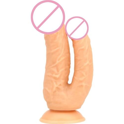 With Strong Cup Sex Toys for Women Dual Head Big Dildos Dual Ended Dildos Double Head Adult Products