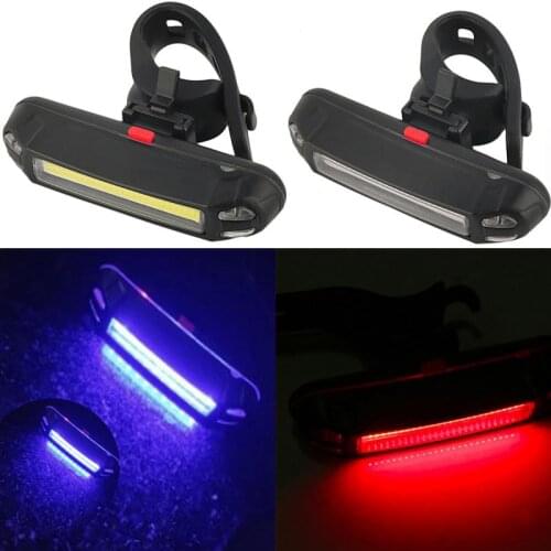 LED Bicycle Front Rear Light Multi Mode Bike Flashing Lamp Flashlight USB Charging Cycling Safety Warning Light Bike Accessories