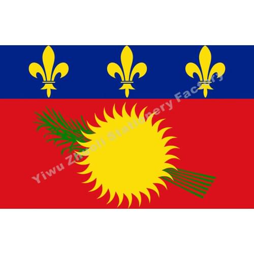 France Guadeloupe (local) variant Flag 150X90cm (3x5FT) 120g 100D Office/Activity/parade/Festival/world cup/Home Decoration