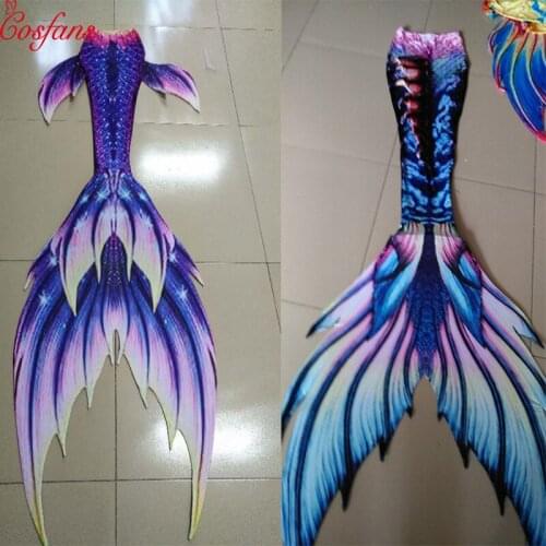 3PCS Adult Child Mermaid Swimming Tail With Monofin bikini, plastic children, adult girls, womens Cosplay costumes swimsuit