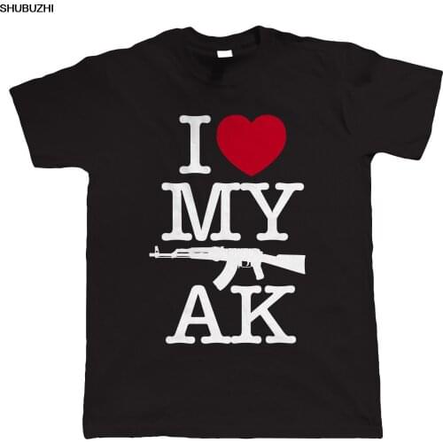 I Love My AK, Mens Gamer Airsoft or Paintball AK47 T Shirt