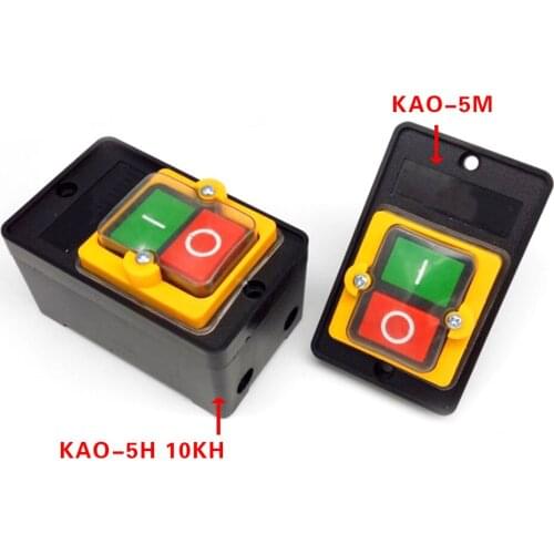 KAO-5M/KAO-10KH Industrial Push Button Cutting ON/OFF Electric Machine Drill Motor Waterproof Accessories Switch