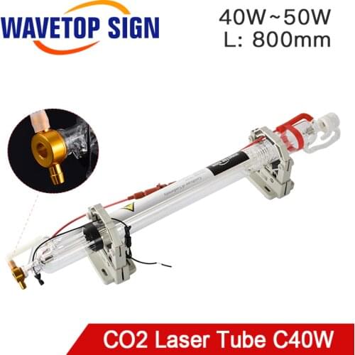 WaveTopSign Co2 Glass 40w Laser Tube 800mm Glass Laser Lamp for CO2 Laser Engraving Cutting Machine