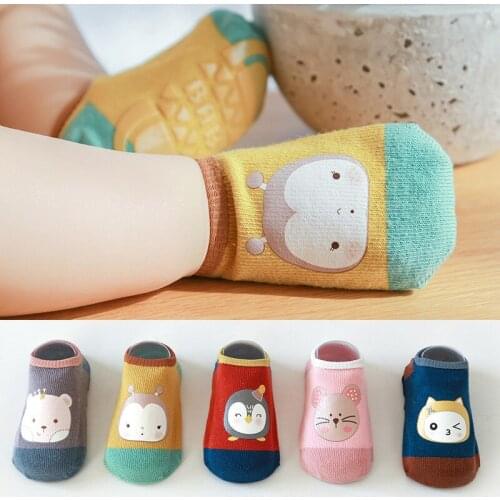 Newborn Baby Socks Cartoon floor anti-slip Socks Cotton Thin Section Mesh Socks Boys Girls Children Boneless Socks