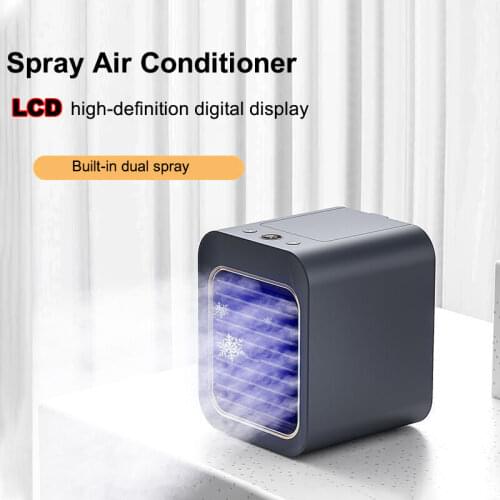 2021 New Mini Air Conditioner Air Cooler Usb Portable Office Bedroom Desktop Silent Spray Refrigeration Cooler Fan