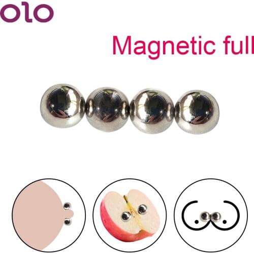 OLO 1/2 pair Ultra Powerful Magnetic Orbs Nipple Clamps Labias Clip Sex Toys For Women Sex Shop Strong Clitoris Stimulator