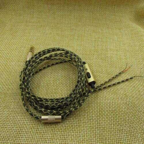 Diy earphone wire with mic Snakeskin microphone headphone wire ie800 wire