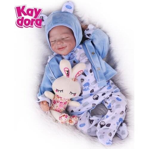 Kaydora Bebe Reborn Baby 55Cm Surprise Dolls Realistic Soft Flexible Cloth Body Sleep Partner Kids Birthday Gifts Multiple Suits