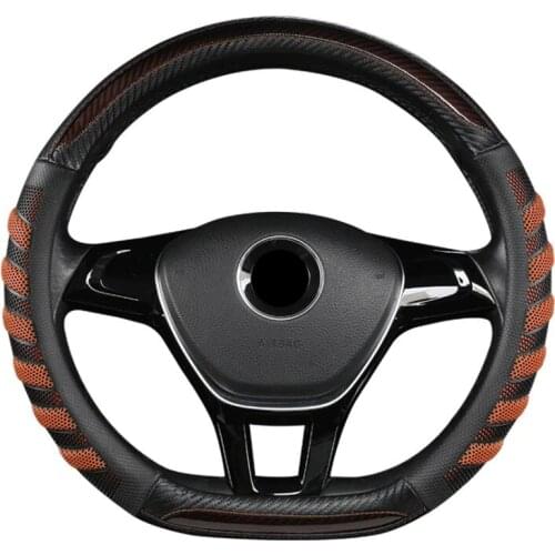 Luxury Car Steering Wheel Cover Non-slip Fit O Shape D Shape Standard Steering Wheel High Quality Interior Accessories