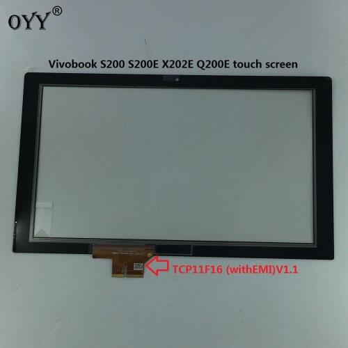 TCP11F16 (withEMI)V1.1 Touch Screen Digitizer Glass Sensor Panel Replacement parts For Asus Vivobook S200 S200E X202E Q200E