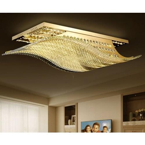 Modern Crystal chandeliers Lights LED Color Change With Remote Control Style chandeliers Lamps Living room restaurant lighting