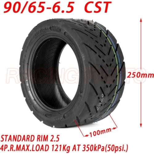 90/65-6.5 CST Vacuum Tire 11 Inch Refitted for Dualtron Thunder Electric Scooter Ultra Wear-resisting Tubeless Road Tyre