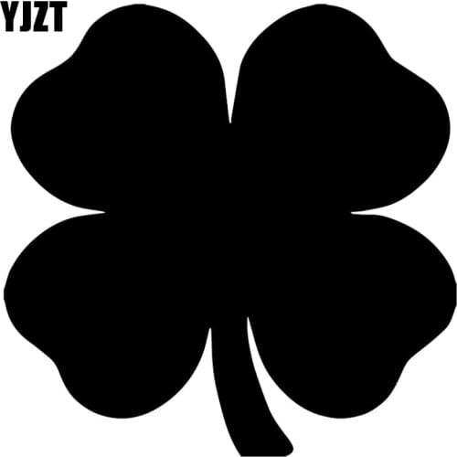 YJZT 15.5X15.6CM Four-Leaf Clover Window Bumper Decal Plant Cartoon Car Sticker C25-0370