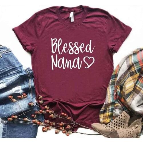 Blessed Nana Women T-Shirt Funny Graphic Fashion Hurajuku Christian Female O Neck Short Sleeve Top Tee IBIC