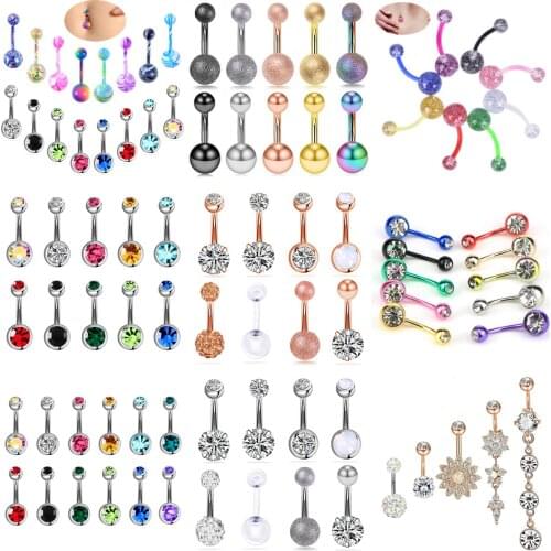 1Set Sexy Surgical Steel Belly Piercings Navel Piercing Piercing Ombligo Ear Piercings Navel Earring Body Jewelry Pircings