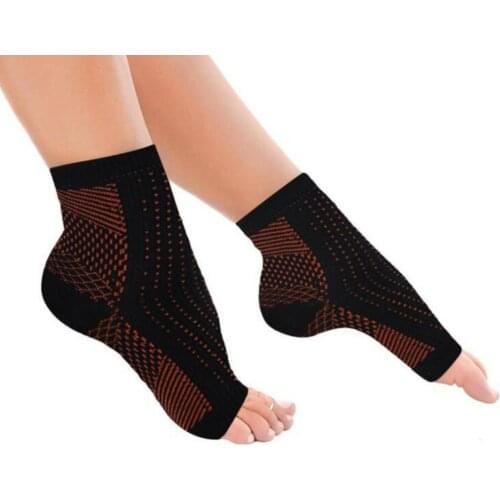 1 Pair Ankle Support Brace Elastic Compression Wrap Sleeve Sports Relief Pain Foot