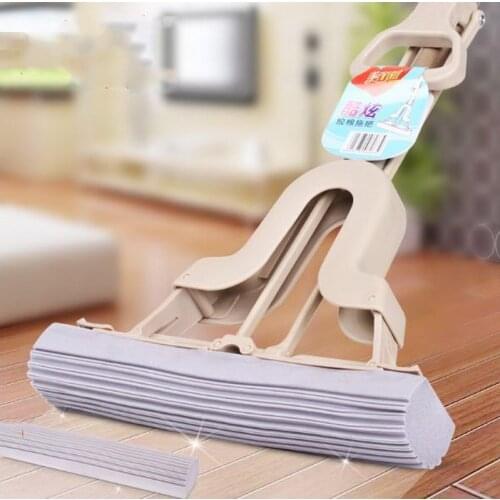 140209/High quality ABS material/Squeeze household glue cotton mops/Fold Squeeze Water Sponge Mop/Absorbent sponge mop