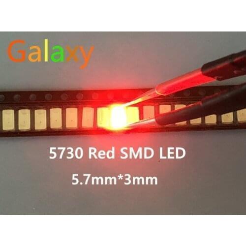2000PCS 5630/5730 SMD/SMT Red SMD 5730 LED Surface Mount Red 2.0~2.6V 620-625nm Ultra Birght Led Diode Chip 5730 Red