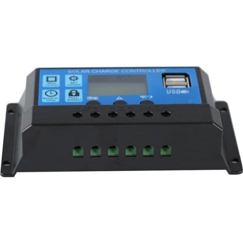 2021 New Solar Panel Regulator 30A 12V-24V Auto Dual USB Digital Display Solar Charge Controller for Lead Acid Batteries