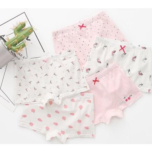 3-Piece Boxed Childrens Underwear Cotton Girls' Shorts Cartoon Cotton Childrens Boxer
