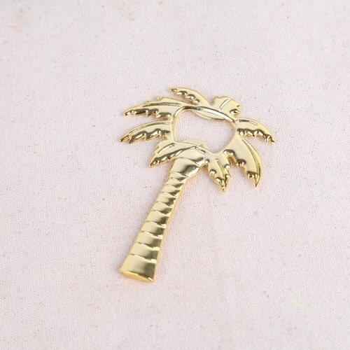 30pcs/lot Gold Palm Tree Bottle Opener coconut Beer Bottle Opener Wedding Favors Gift Party Decoration