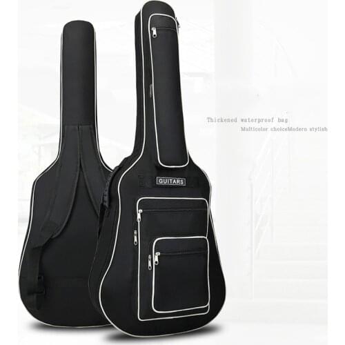 41 Inch Guitar Bag 8mm Cotton Thick Folk Guitar Bag Multifunctional Music Stand Backpack