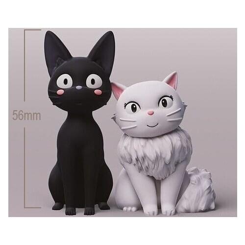 56mm Resin Model Two Lovely Cats Figure Unpaint No Color DW-029