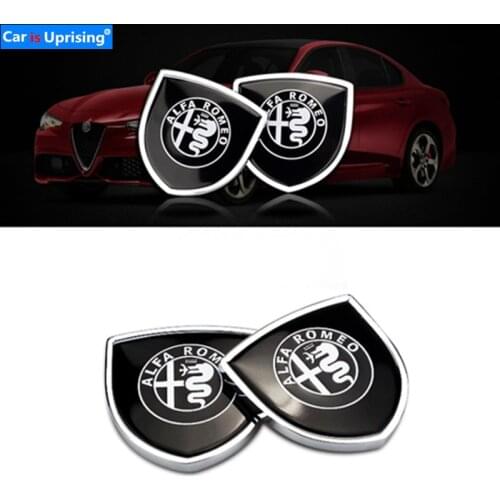 Car Styling 3D Badge for Alfa Romeo 147 GT Brera 155 156 159 166 Giulia Mito Giulietta Spider Stickers Decal Exterior Decoration