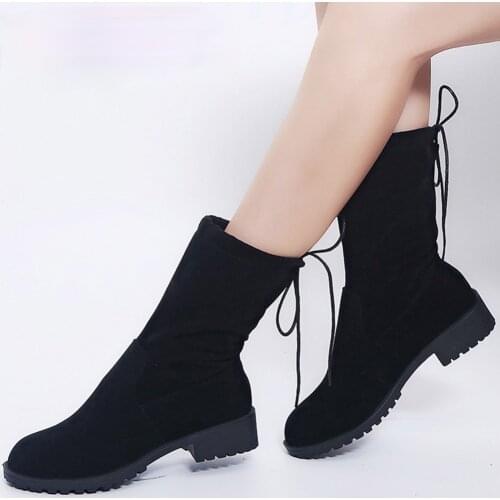 DORATASIA Female Fashion Brand Winter Boots 2020 Handmade New Boots Women Black Platform shoelace Chunky Shoes Woman
