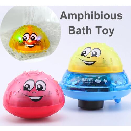 Bath Toys Spray Water Light Rotate with Shower Pool Kids Toys for Children Toddler Swimming Party Bathroom LED Light Toys