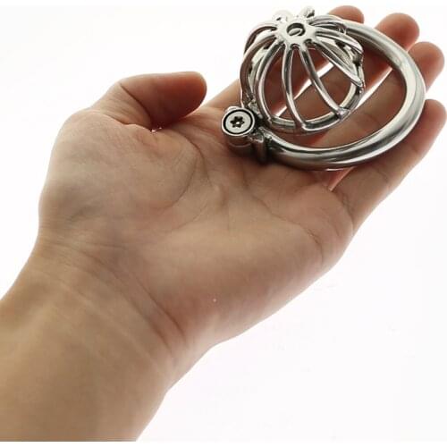 Penis Ring Stainless Steel Cook Cage with Cock Ring Male Chastity Device With Arc-Shaped Sex Toys Men
