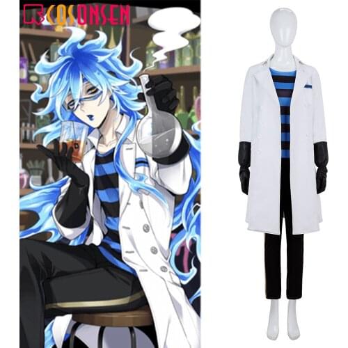 Twisted Wonderland Idia Shroud Cosplay Costume White Experiment Uniform Cloth Jacket COSPLAYONSEN Made