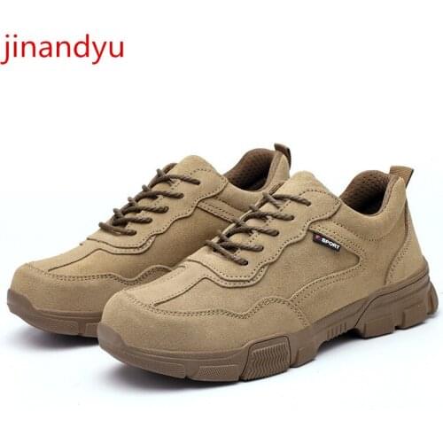 Non-Slip Safety Shoes Mens Working Boots Steel Toe Cap Shoes for Men Anti-Puncture Boots Indestructible Safty Shoe Male Sneaker