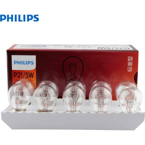 Philips Truck 24V Standard P21/5W S25 21/5W 13499CP BAY15d Turn Signal Lamp Original Rear Bulbs Stop Light Wholesale, Pack of 10