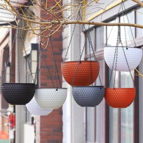 Hanging Plant Pots Basket Flower Pot Hanger Outdoor Wall Decoration Garden