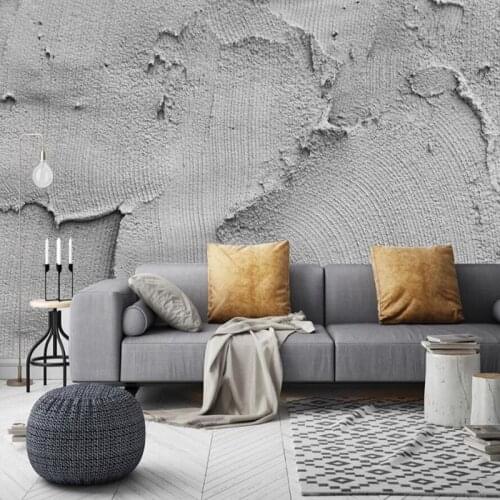 Custom Size Retro Nostalgic 3D Cement Wall Texture Mural Creative Living Room Restaurant Cafe KTV Bar Decoration Photo Wallpaper
