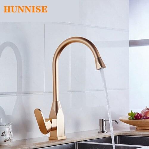 Anodizing Process Kitchen Sink Faucet Six Colors for Choice Single Handle Gold Kicthen Sink Mxier Tap Rotable Kitchen Water Tap