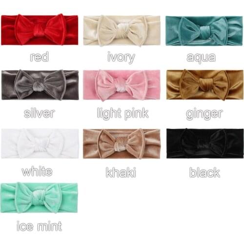 Funky 2020 New Velvet Headband Hair Bows Spring Wide Warm Hair Bands DIY Hair Accessories For Girls Bow Headwrap Party