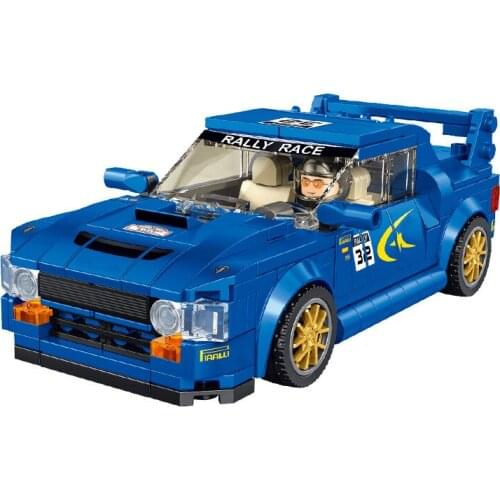 Speed Champions Subaru WRX MOC Racing Sports Vehicle Car Supercar Building Blocks Kit Bricks Classic Model Kids Toys Gift