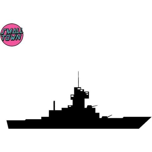 Small Town 16.6cm*6.6cm Ship Fashion Vinyl Car Accessories Stickers Decals Black/Silver S3-5554