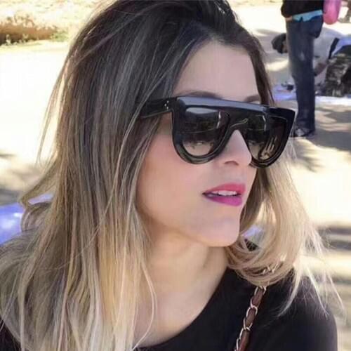 2017 New Fashion Sunglasses Women Brand Designer Big Frame Shades Gradient Sun Glasses Oculos De Sol Feminino Lentes 1044M