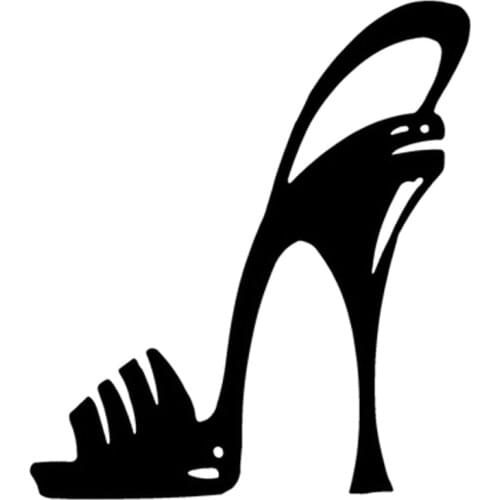 Car Stying High Heel Stiletoo Shoe Cartoon Car Styling Car Sticker Vinyl Graphics Decals Jdm