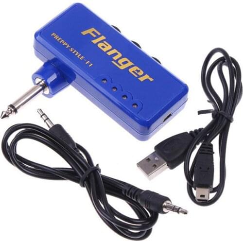 Flanger Guitar Amplifier Mini Portable Rechargeable Output Metal Distortion Guitarra AMP Simulator Effects Guitar Accessories F1