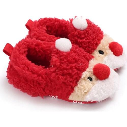 Winter female baby Christmas 0-1 set foot soft bottom baby toddler shoes