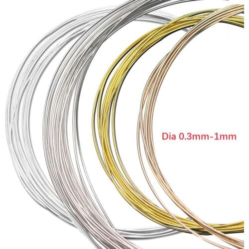 1meter 0.3-1mmDia Solid Silver Wire 925 Sterling Silver Beading Stringing Jewelry Thread Filament Connector Accessories B