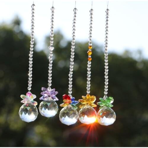 1PCS Handmade Crystal Ball Prism Rainbow Maker Hanging Suncatcher Ornament 20mm 30mm 40mm