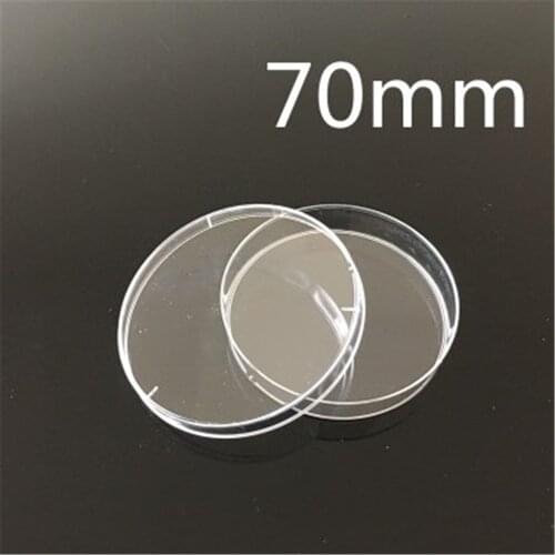 10pcs /lot High Quality Petri Dish for Lab Plate Bacterial Yeast Diameter 70MM Height 15MM