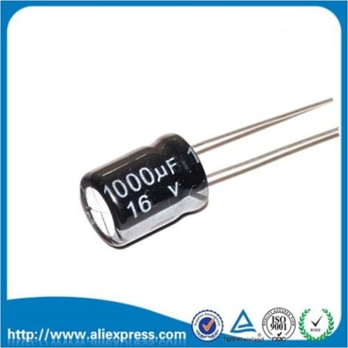 100Pcs 1000UF 16V 16V 1000UF Aluminum Electrolytic Capacitors Size 8*16MM 1000 UF / 16 V Electrolytic Capacitor