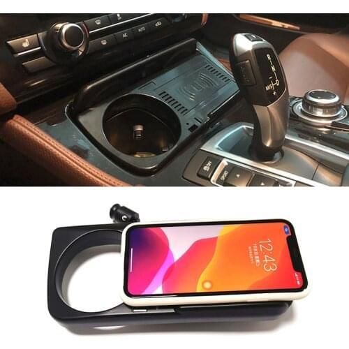 15W car qi wireless charging phone charger charging plate phone holder accessories for BMW 5 Series F10 F18 525 530 2012-2017